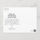 Fun Quirky Design Save the Date Wedding Update Postcard (Back)