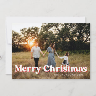Fun Quirky Merry Christmas Design Holiday Card