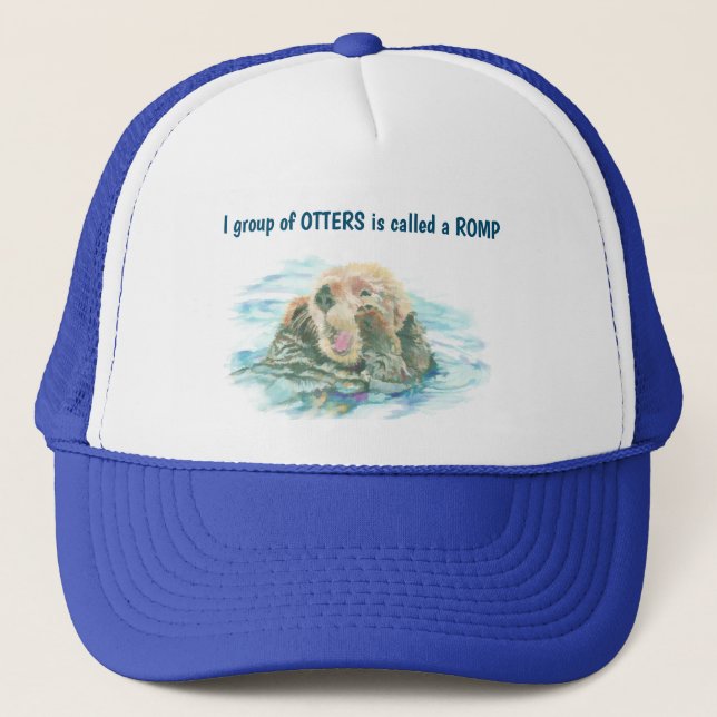 Fun Quote About Otters Wildlife Nature Animal Trucker Hat (Front)
