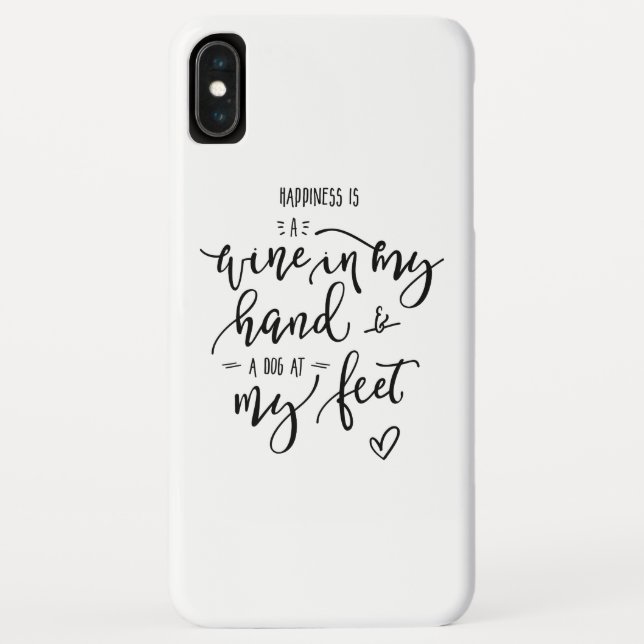 Fun Quote Dog Person Wine Lover Handlettered Case-Mate iPhone Case (Back)
