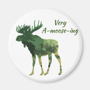 Fun Quote Find this Amoosing Moose Magnet