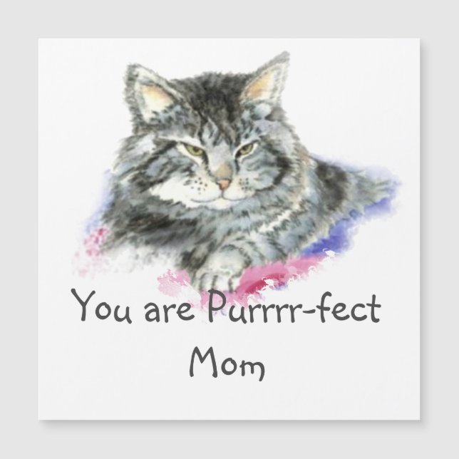 Fun Quote for that Perfect Mother   Purrrfect Mom (Front)