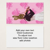 Fun rabbit playing violin (Front & Back)