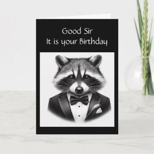 Fun Raccoon Have a Jolly Good Time Card