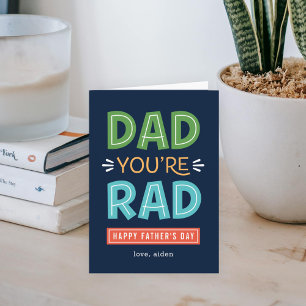 Fun Rad Dad Custom Father's Day Card