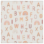 Fun Rainbow Alphabet Pattern Fabric