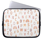 Fun Rainbow Alphabet Pattern Laptop Sleeve