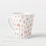 Fun Rainbow Alphabet Pattern Latte Mug