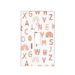 Fun Rainbow Alphabet Pattern Light Switch Cover