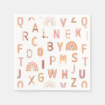 Fun Rainbow Alphabet Pattern Napkins