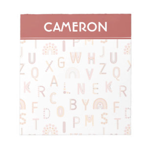 Fun Rainbow Alphabet Pattern Notepad