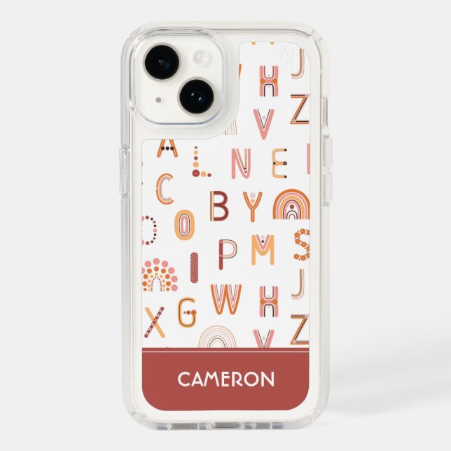 Fun Rainbow Alphabet Pattern Speck iPhone Case (Front)