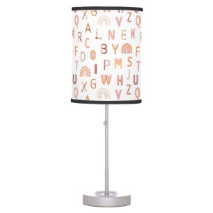 Fun Rainbow Alphabet Pattern Table Lamp