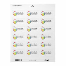 Fun Rainbow and Sprinkles Cupcake Mailing Label