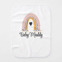 Fun Rainbow Baby Burp Cloth