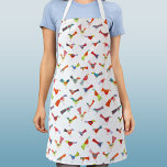 Fun Rainbow Bird Apron<br><div class="desc">A fun flock of rainbow colored birds just doing their thing. Original art by Nic Squirrell.</div>