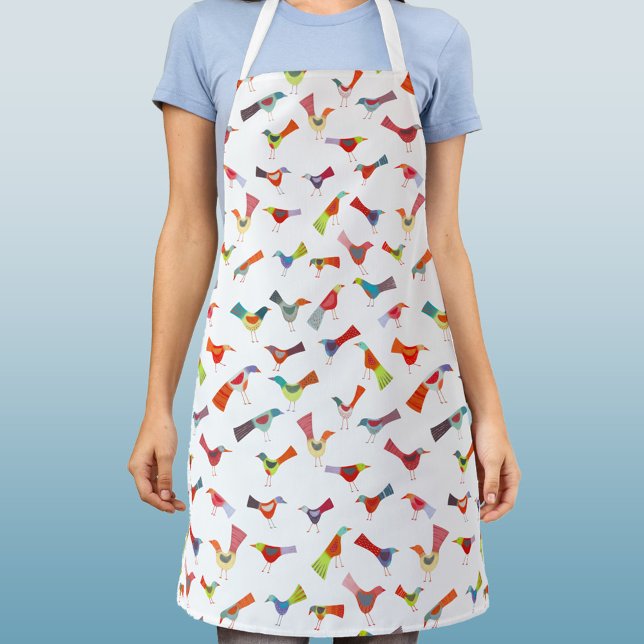Fun Rainbow Bird Apron (Fun rainbow bird apron)