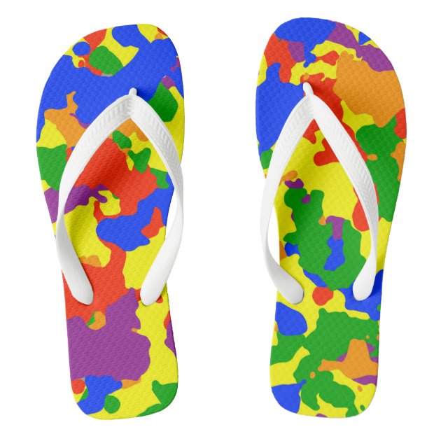 camo memory foam flip flops