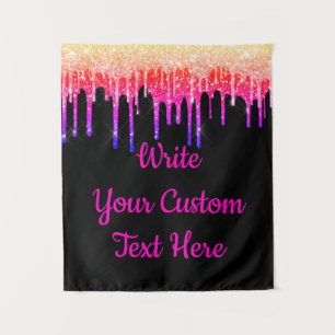 Fun Rainbow Glitter Birthday Photo Booth Backdrop