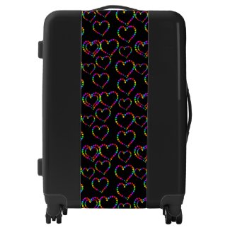 Rainbow Hearts Design Suitcase