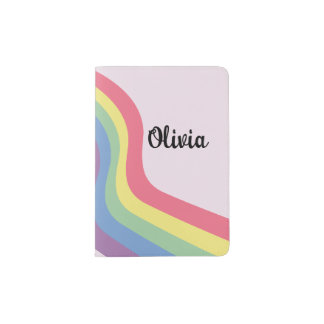 Fun Rainbow Personalized Passport Holder