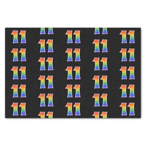 Fun Rainbow Spectrum Pattern 11 Event Number Tissue Paper