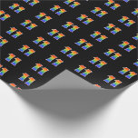 [ Thumbnail: Fun Rainbow Spectrum Pattern "11" Event Number Wrapping Paper ]