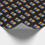 [ Thumbnail: Fun Rainbow Spectrum Pattern "12" Event Number Wrapping Paper ]