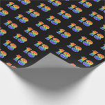 [ Thumbnail: Fun Rainbow Spectrum Pattern "13" Event Number Wrapping Paper ]