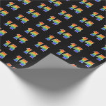 [ Thumbnail: Fun Rainbow Spectrum Pattern "14" Event Number Wrapping Paper ]
