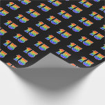 [ Thumbnail: Fun Rainbow Spectrum Pattern "15" Event Number Wrapping Paper ]