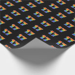 [ Thumbnail: Fun Rainbow Spectrum Pattern "17" Event Number Wrapping Paper ]