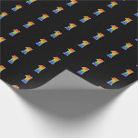 [ Thumbnail: Fun Rainbow Spectrum Pattern "1" Event Number Wrapping Paper ]