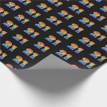 [ Thumbnail: Fun Rainbow Spectrum Pattern "21" Event Number Wrapping Paper ]