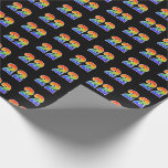 [ Thumbnail: Fun Rainbow Spectrum Pattern "22" Event Number Wrapping Paper ]