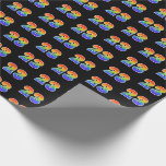 [ Thumbnail: Fun Rainbow Spectrum Pattern "23" Event Number Wrapping Paper ]