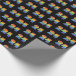 [ Thumbnail: Fun Rainbow Spectrum Pattern "24" Event Number Wrapping Paper ]