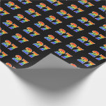 [ Thumbnail: Fun Rainbow Spectrum Pattern "27" Event Number Wrapping Paper ]