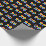 [ Thumbnail: Fun Rainbow Spectrum Pattern "29" Event Number Wrapping Paper ]