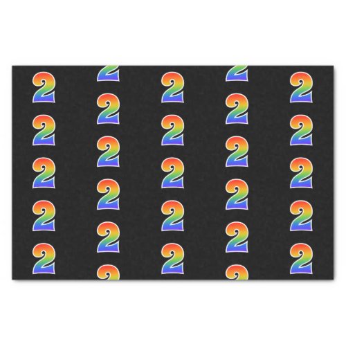 Fun Rainbow Spectrum Pattern 2 Event Number Tissue Paper