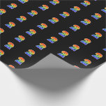 [ Thumbnail: Fun Rainbow Spectrum Pattern "2" Event Number Wrapping Paper ]