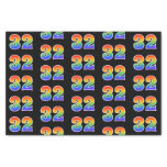 [ Thumbnail: Fun Rainbow Spectrum Pattern "32" Event Number Tissue Paper ]