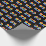 [ Thumbnail: Fun Rainbow Spectrum Pattern "32" Event Number Wrapping Paper ]