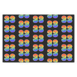[ Thumbnail: Fun Rainbow Spectrum Pattern "33" Event Number Tissue Paper ]