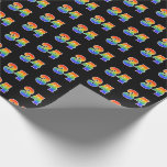 [ Thumbnail: Fun Rainbow Spectrum Pattern "34" Event Number Wrapping Paper ]