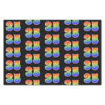 [ Thumbnail: Fun Rainbow Spectrum Pattern "35" Event Number Tissue Paper ]