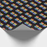 [ Thumbnail: Fun Rainbow Spectrum Pattern "35" Event Number Wrapping Paper ]