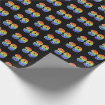[ Thumbnail: Fun Rainbow Spectrum Pattern "39" Event Number Wrapping Paper ]
