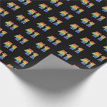 [ Thumbnail: Fun Rainbow Spectrum Pattern "41" Event Number Wrapping Paper ]