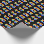 [ Thumbnail: Fun Rainbow Spectrum Pattern "43" Event Number Wrapping Paper ]